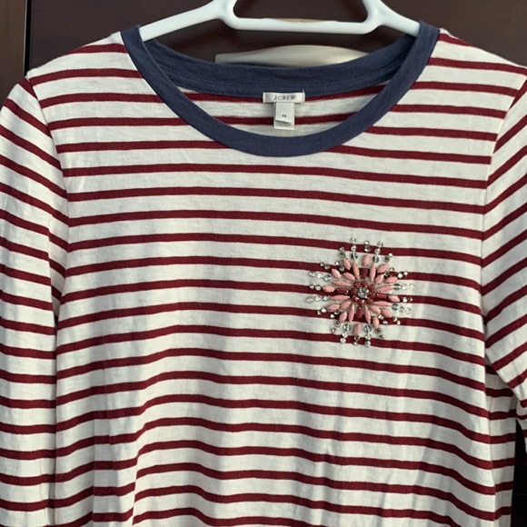 J.Crew long-sleeved embellished tee - Picture 2 of 6